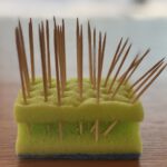 Schwamm-Studie zur Installation der Langspieße (2)